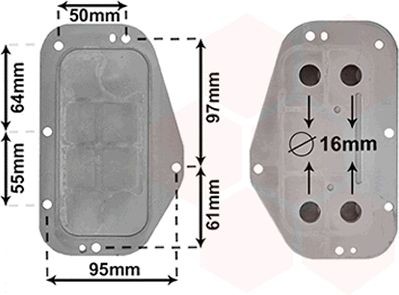 VAN WEZEL Oliekøler, motorolie Varenummer: 37013702 billige