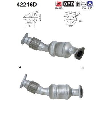 AS Catalytic converter Article number: 42216D cheaply