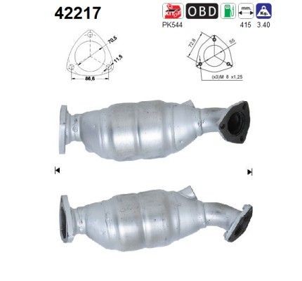 AS Catalytic converter Article number: 42217 cheaply