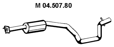 EBERSPÄCHER Middle silencer Article number: 04.507.80 cheaply