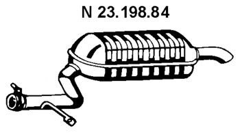 EBERSPÄCHER Rear silencer Article number: 23.198.84 cheaply