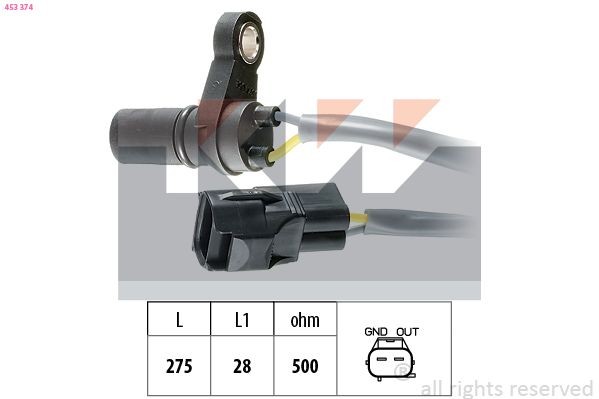 KW 453 374 RPM Sensor, automatic transmission S40 2.0 T 160 PS Petrol 2004