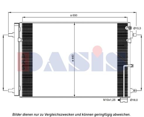 AKS DASIS Kondensators, Gaisa kond. sistēma raksta numurs: 482027N lēti