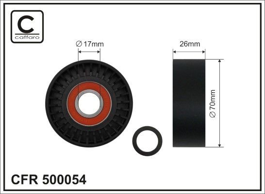 CAFFARO Tensioner pulley Article number: 500054 cheaply
