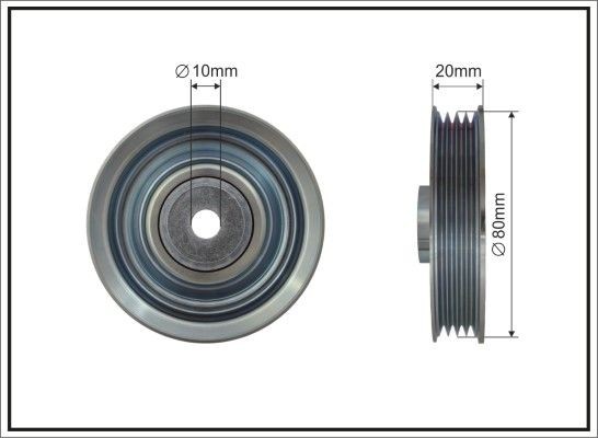 CAFFARO Deflection / Guide Pulley, v-ribbed belt Article number: 500090 cheaply