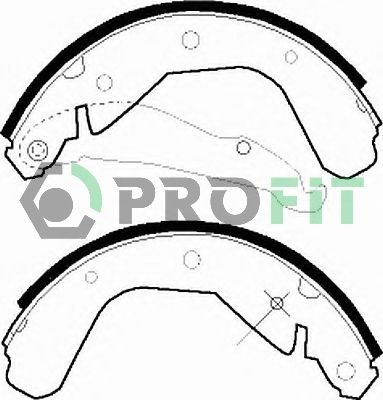 PROFIT Brake Shoe Set Article number: 5001-0216 cheaply
