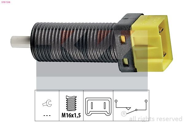 KW 510 134 Switch, clutch control (cruise control) LAGUNA 1.9 dCi (BG0R, BG0E) 100 PS Diesel 2007