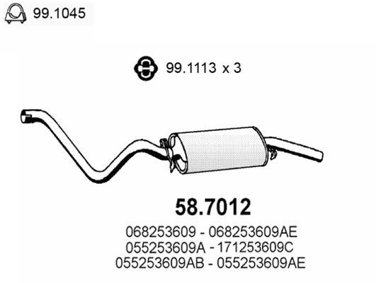 ASSO Rear silencer Article number: 58.7012 cheaply