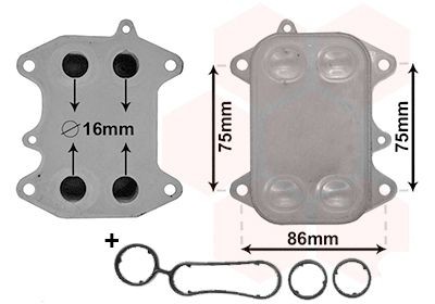 VAN WEZEL Engine oil cooler Article number: 58013700 cheaply