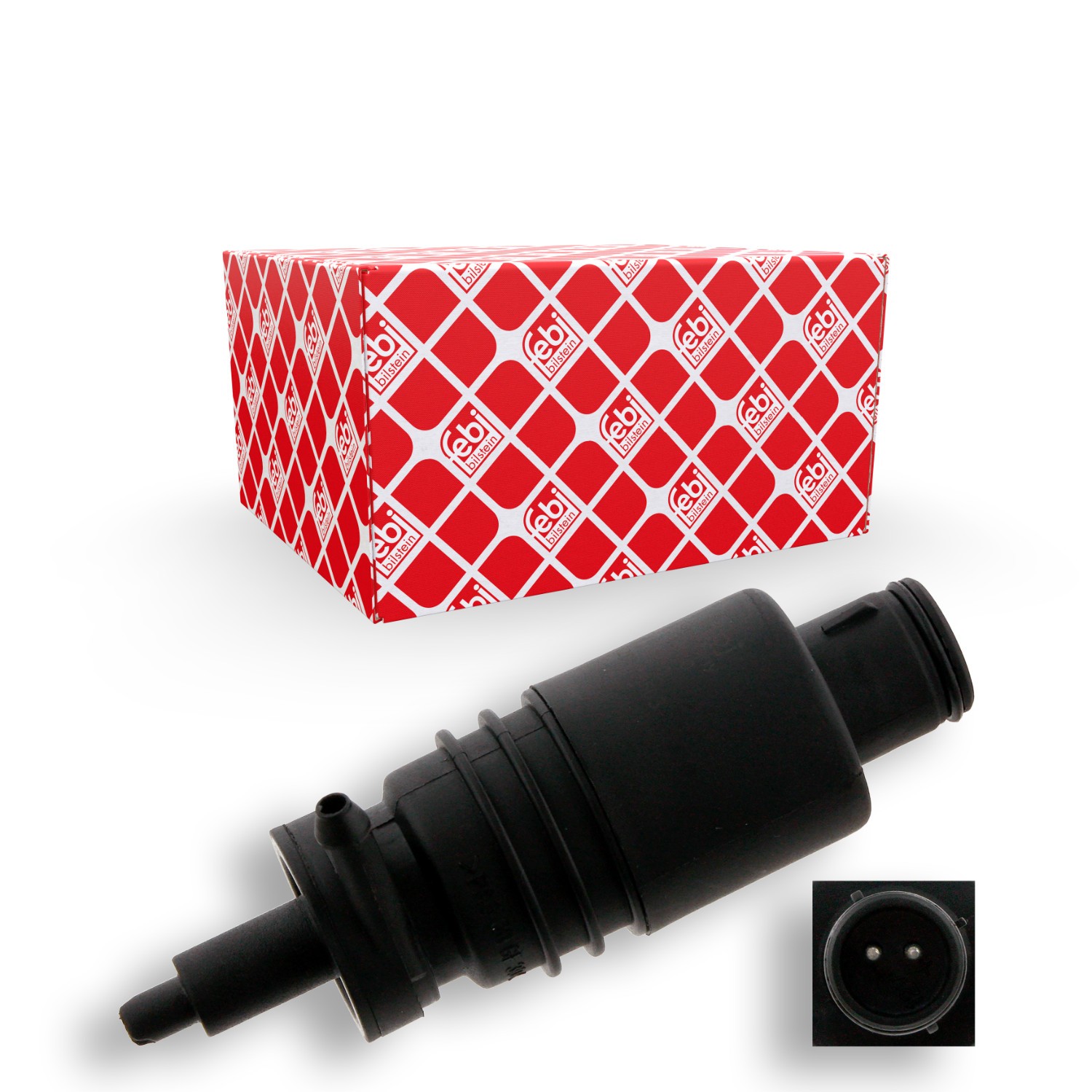 Pompe à Lave-glace FEBI 17010 - 12V, 2 Connexions - Pour Système De Nettoyage Pare-brise