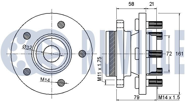 RUVILLE Kit de réparation, coupelle de suspension UGS: 826037S à bon prix