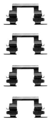 HELLA 8DZ 355 203-721 Σετ βοηθ. εξαρτημάτων, τακάκια φρένων ASX 1.6 DI-D 4WD 114 PS Πετρέλαιο