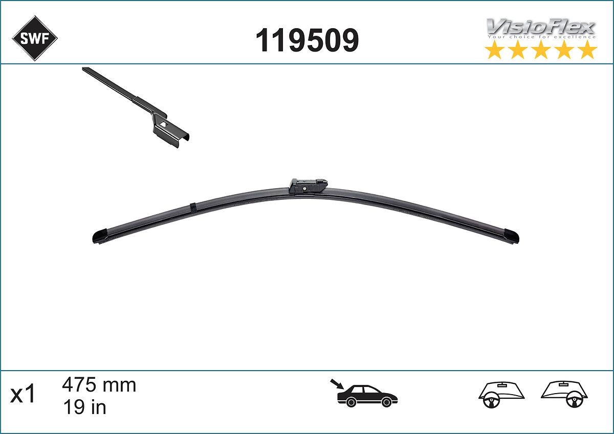 SWF Essuie-glace arrière VisioFlex Rear UGS: 119509 à peu de frais