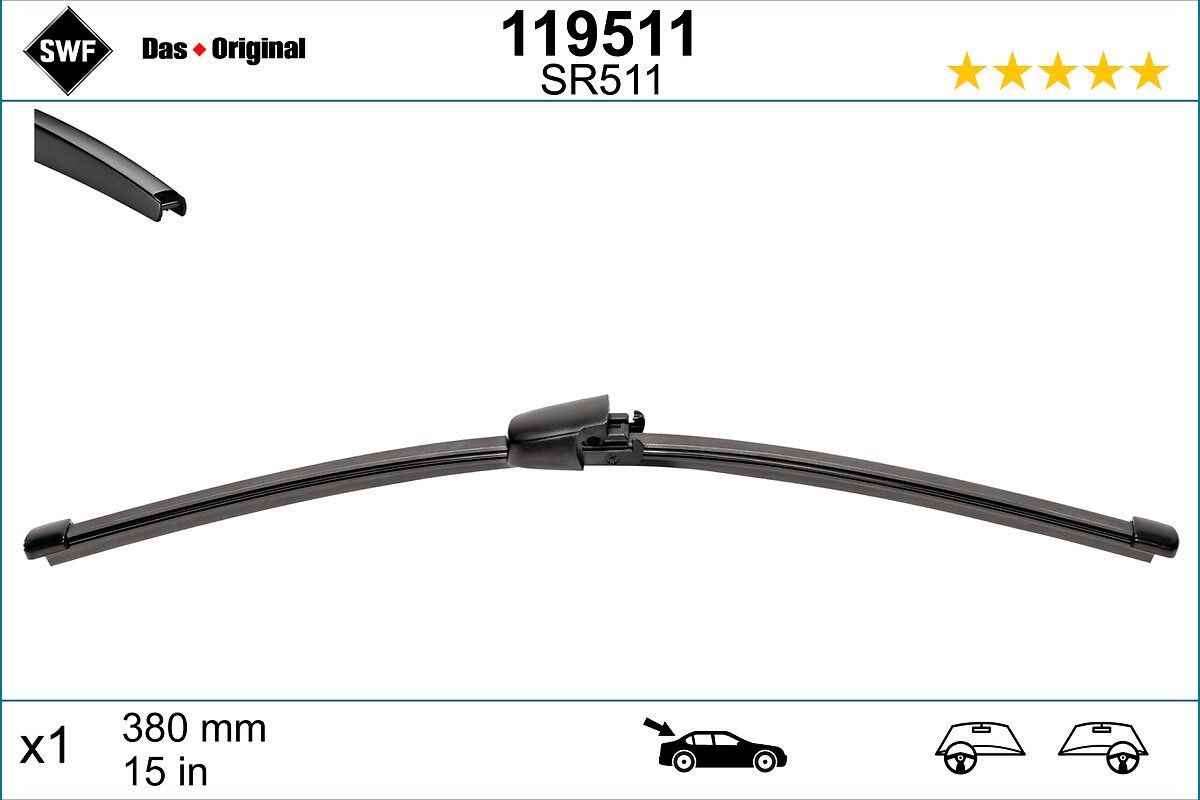 SWF Rear wiper blade VisioFlex Article number: 119511 cheaply