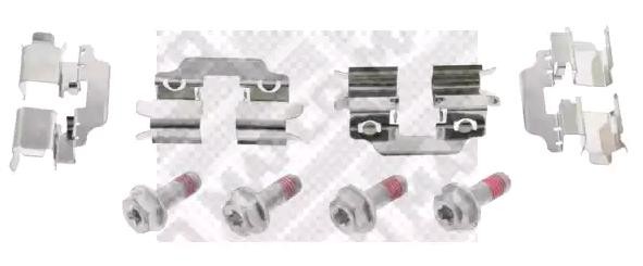 MAPCO 9322 Kit accessori, pastiglia freno Classe B B 160 CDI 1.5 (246.211) 90 CV Diesel 2018