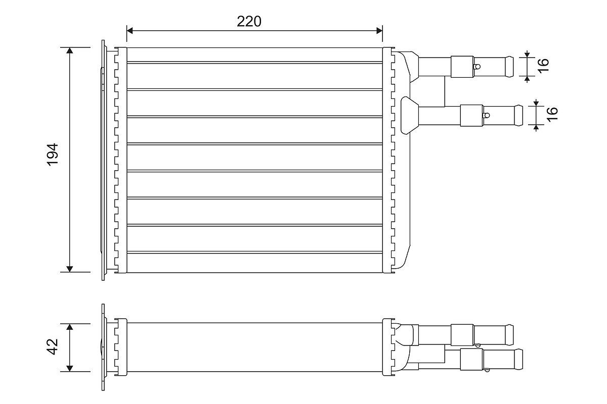 VALEO Топлообменник, отопление на вътрешното пространство артикулен номер: 812141 евтино