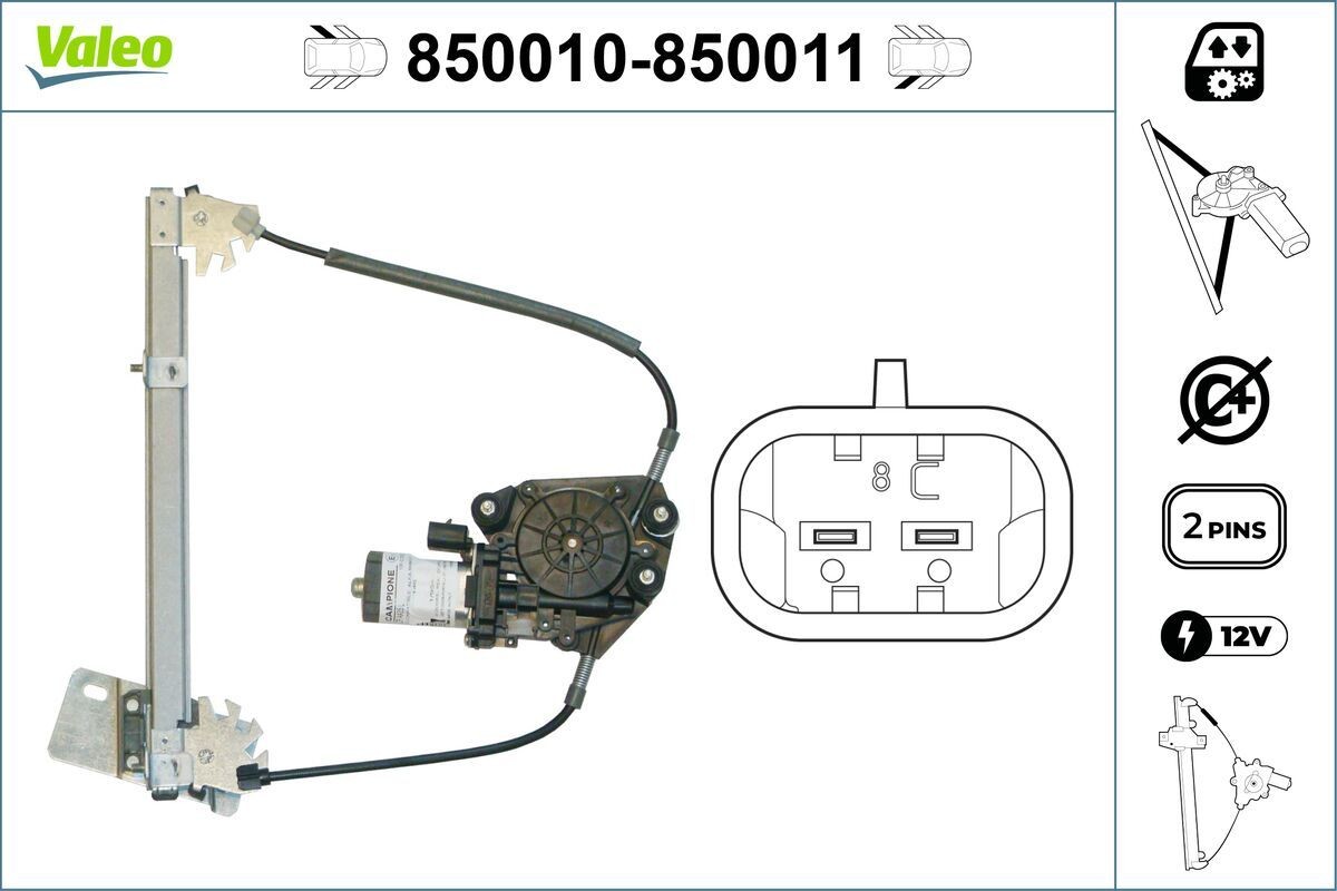 VALEO Alzacristallo Numero articolo: 850010 poco costoso