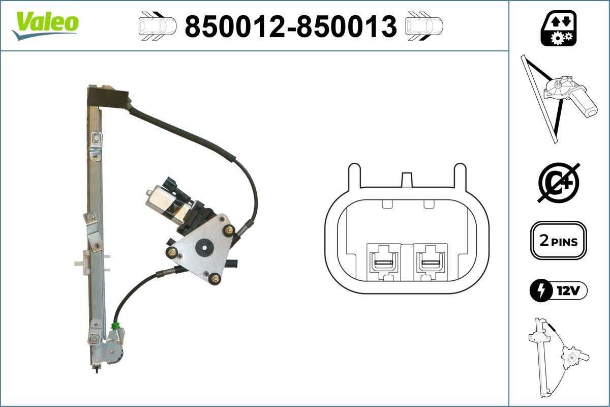 VALEO Window regulator Article number: 850012 cheaply