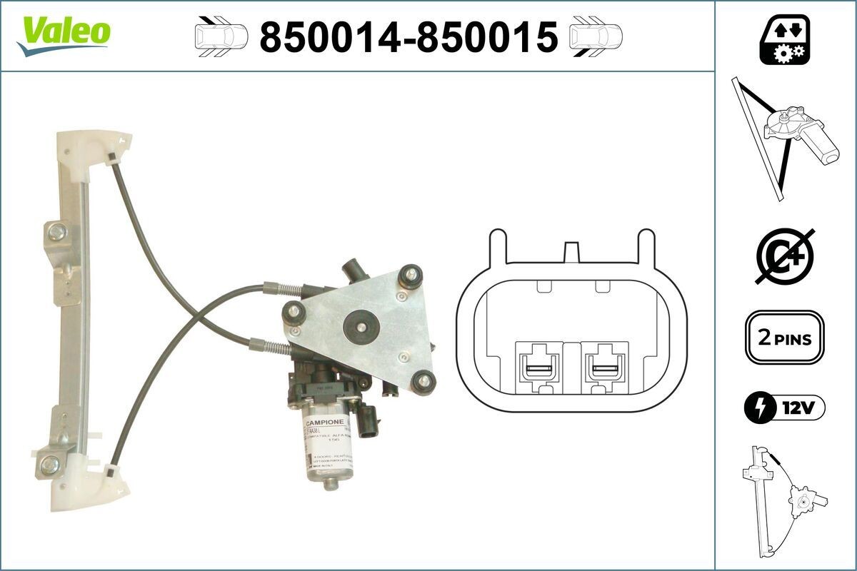 VALEO Window regulator Article number: 850014 cheaply