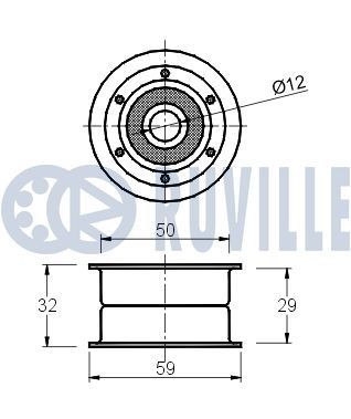 RUVILLE Kit de roulement de roue numéro de l'article: 5408 à bon prix
