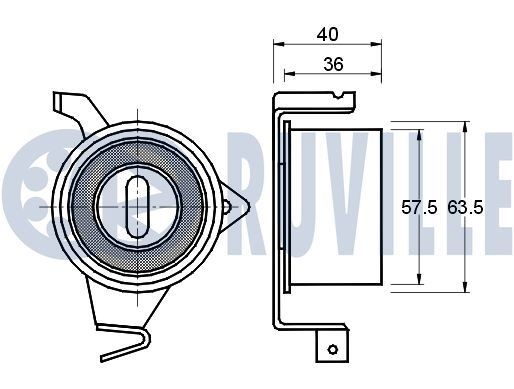RUVILLE Τροχαλία παρέκκλισης, ιμάντας poly-V αριθμός Άρθρου: 55021 φθηνότερα