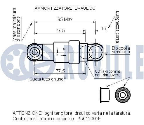 RUVILLE Spriegotājrullītis, Ķīļrievu siksna raksta numurs: 55102 lēti
