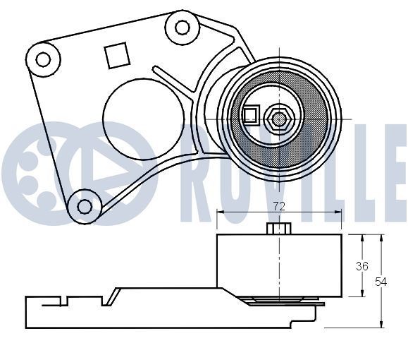 RUVILLE Polia de desvio / de guia, correia trapezoidal estriada Número de artigo: 55124 baixo custo