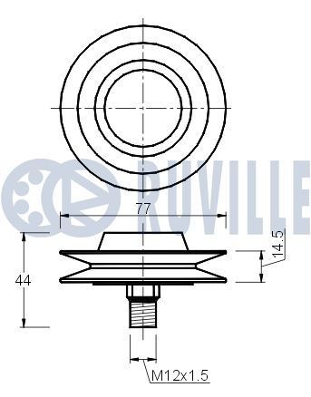 RUVILLE Polia de desvio / de guia, correia trapezoidal estriada Número de artigo: 55138 baixo custo