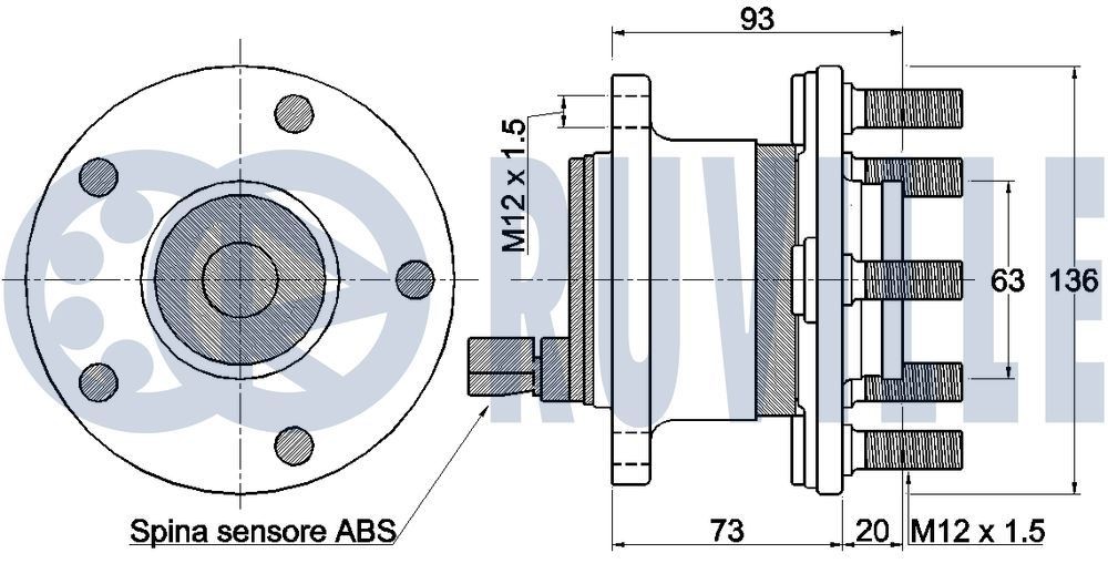 RUVILLE Spriegotājrullītis, Ķīļrievu siksna raksta numurs: 55215 lēti