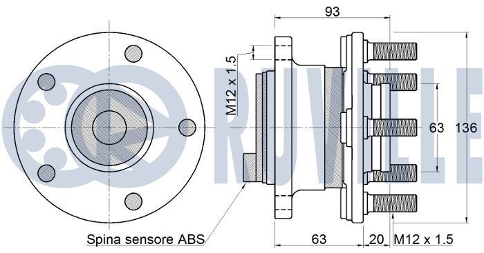 RUVILLE Spriegotājrullītis, Gāzu sadales mehānisma piedziņas siksna raksta numurs: 55226 lēti