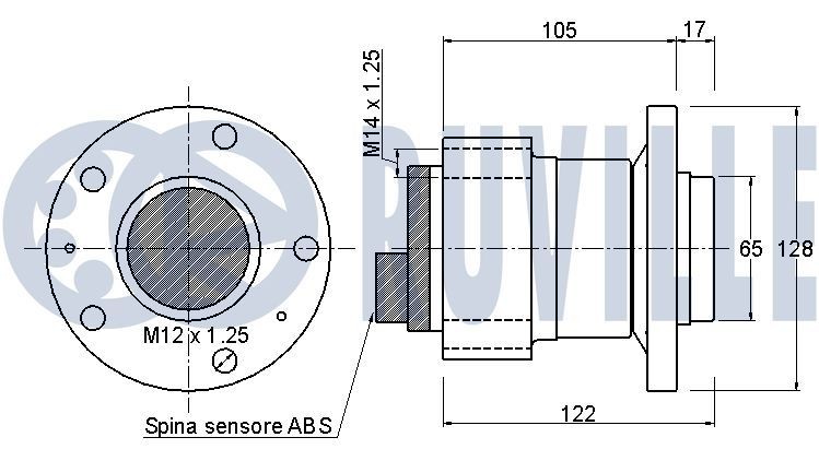 RUVILLE Spriegotājrullītis, Ķīļrievu siksna raksta numurs: 55526 lēti