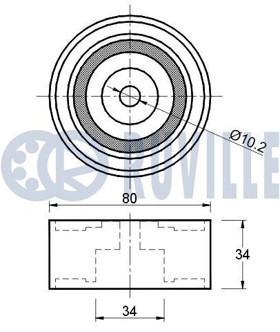 RUVILLE Spriegotājsvira, Ķīļrievu siksna raksta numurs: 55731 lēti