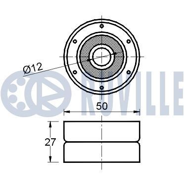 RUVILLE Polea tensora, correa poli V Número de artículo: 55862 a buen precio