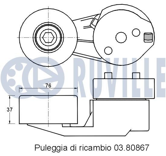 RUVILLE 57009 Umlenkrolle, Zahnriemen