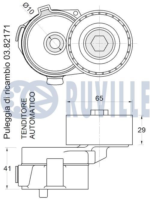 RUVILLE Spannrolle, Keilrippenriemen Artikelnummer: 58803 kaufen