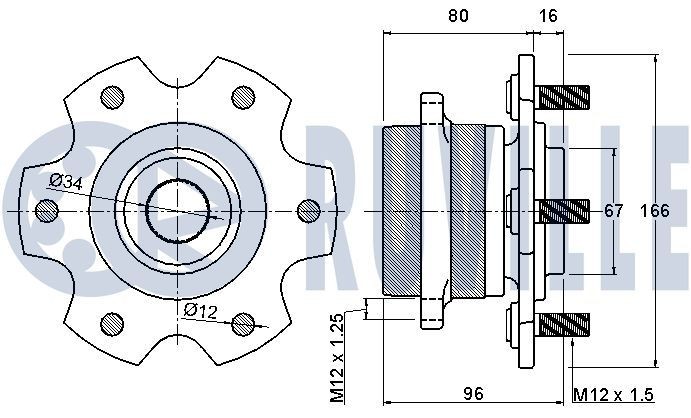 RUVILLE Reparatursatz, Federbeinstützlager Artikelnummer: 825408S kaufen