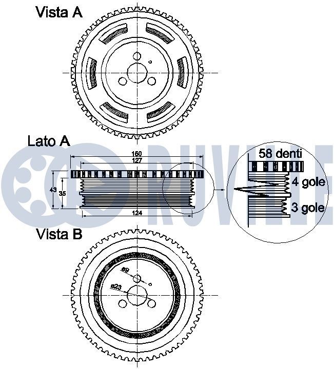 RUVILLE Vikšro valdymo svirtis prekės numeris: 935318 nebrangu