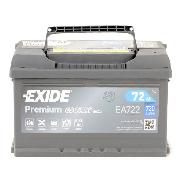EXIDE Autobaterie Premium Číslo článku: EA722 levně