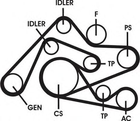 CONTITECH Ķīļrievu siksnu komplekts raksta numurs: 6PK2404D2 lēti