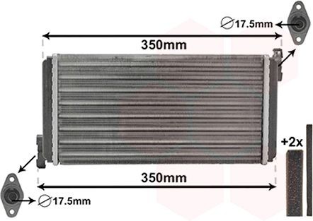 VAN WEZEL Εναλλάκτης θερμότητας, θέρμανση εσωτερικού χώρου *** IR PLUS *** αριθμός Άρθρου: 30006109 φθηνότερα