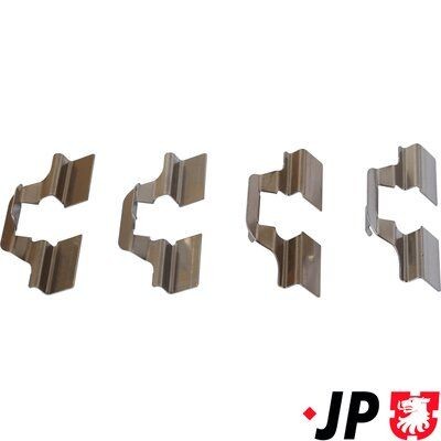 JP GROUP 1163750410 Set accesorii, placute frana MEGANE 1.2 TCe (KZ16, KZ28) 132 CP benzina 2016