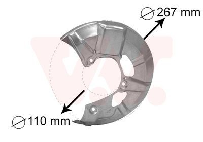 VAN WEZEL Flasque de frein UGS: 5830371 à peu de frais
