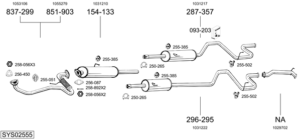 BOSAL Σωλήνας επισκευής, καταλύτης αριθμός Άρθρου: 889-177 φθηνότερα