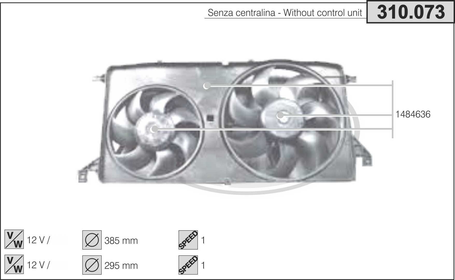 AHE Fan, radiator Article number: 310.073 cheaply