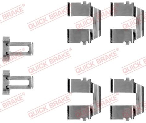 QUICK BRAKE 109-1233 Σετ βοηθ. εξαρτημάτων, τακάκια φρένων TRANSPORTER 1.9 D 61 PS Πετρέλαιο 2003