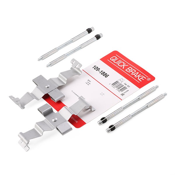 QUICK BRAKE 109-1886 Priedų komplektas, diskinių stabdžių trinkelės 3 Serija 328 i xDrive 245 AG benzinas 2019