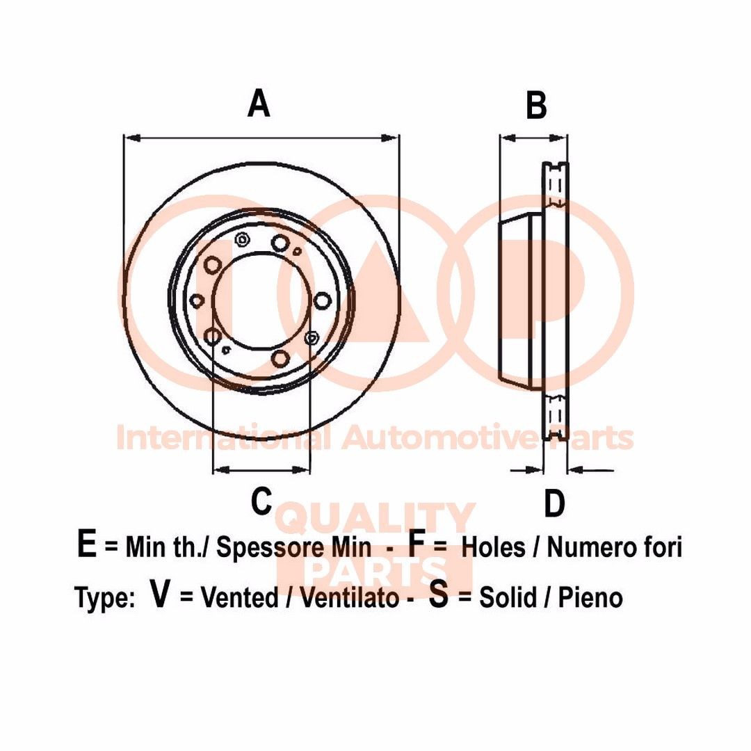 IAP QUALITY PARTS Disque de frein UGS: 709-13150 à peu de frais