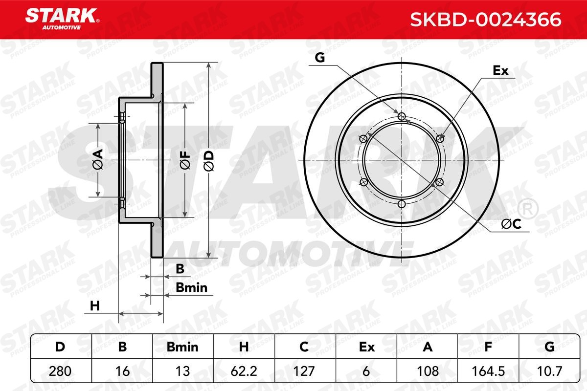 STARK Δισκόπλακα αριθμός Άρθρου: SKBD-0024366 φθηνότερα