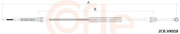 COFLE 2CB.VK018 Kabel, manuel gearkasse ALTEA 2.0 TDI 136 HK Diesel 2015