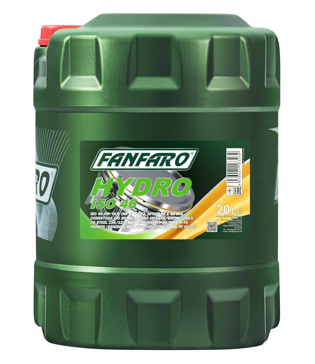 FANFARO Aceite hidráulico Hydro, ISO 46 Número de artículo: FF2102-20 a buen precio